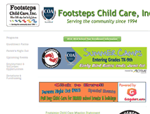 Tablet Screenshot of footstepschildcare.org